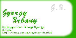 gyorgy urbany business card